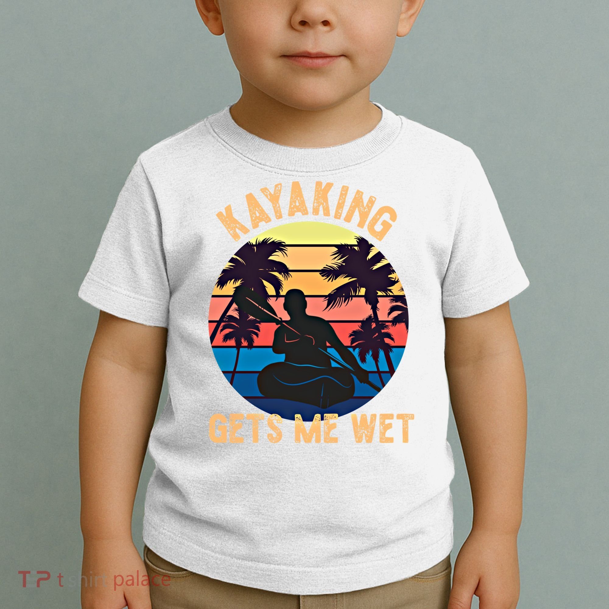 Kayaking Gets Me Wet Funny Halloween Christmas Kayaks Gift Toddler T-Shirt