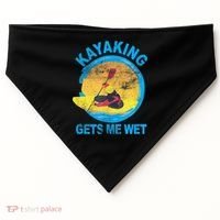 Kayaking Gets Me Wet Halloween Funny USA-Made Doggie Bandana thumb 0