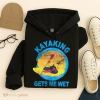 Kayaking Gets Me Wet Halloween Funny Hoodie thumb 4