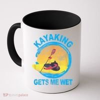 Kayaking Gets Me Wet Halloween Funny Coffee Mug thumb 0