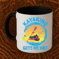 Kayaking Gets Me Wet Halloween Funny Coffee Mug thumb 2