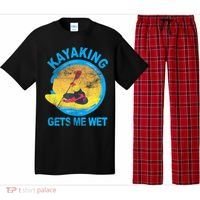 Kayaking Gets Me Wet Halloween Funny Pajama Set thumb 0