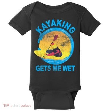 Kayaking Gets Me Wet Halloween Funny Baby Bodysuit