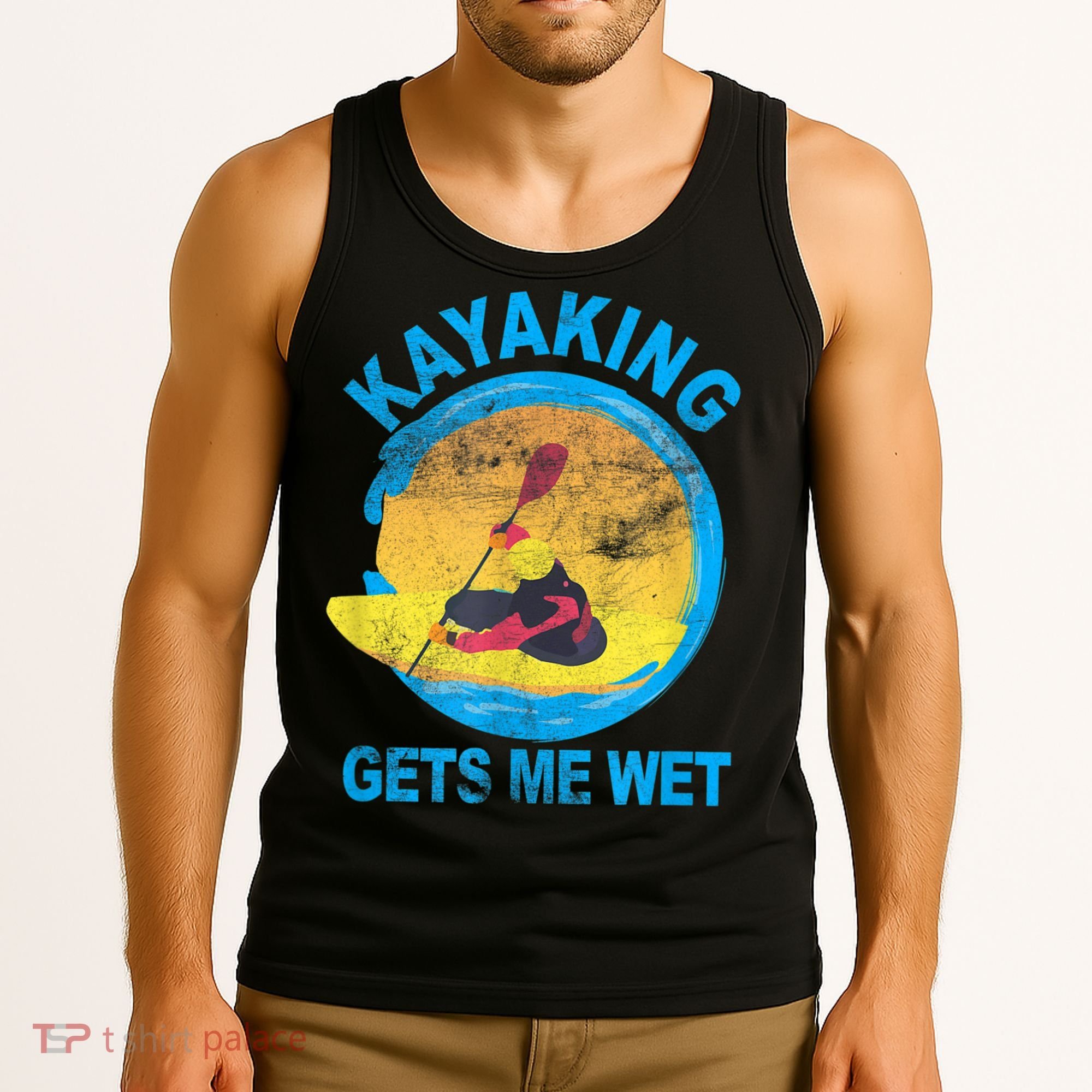 Kayaking Gets Me Wet Halloween Funny Tank Top