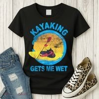 Kayaking Gets Me Wet Halloween Funny Women's T-Shirt thumb 3