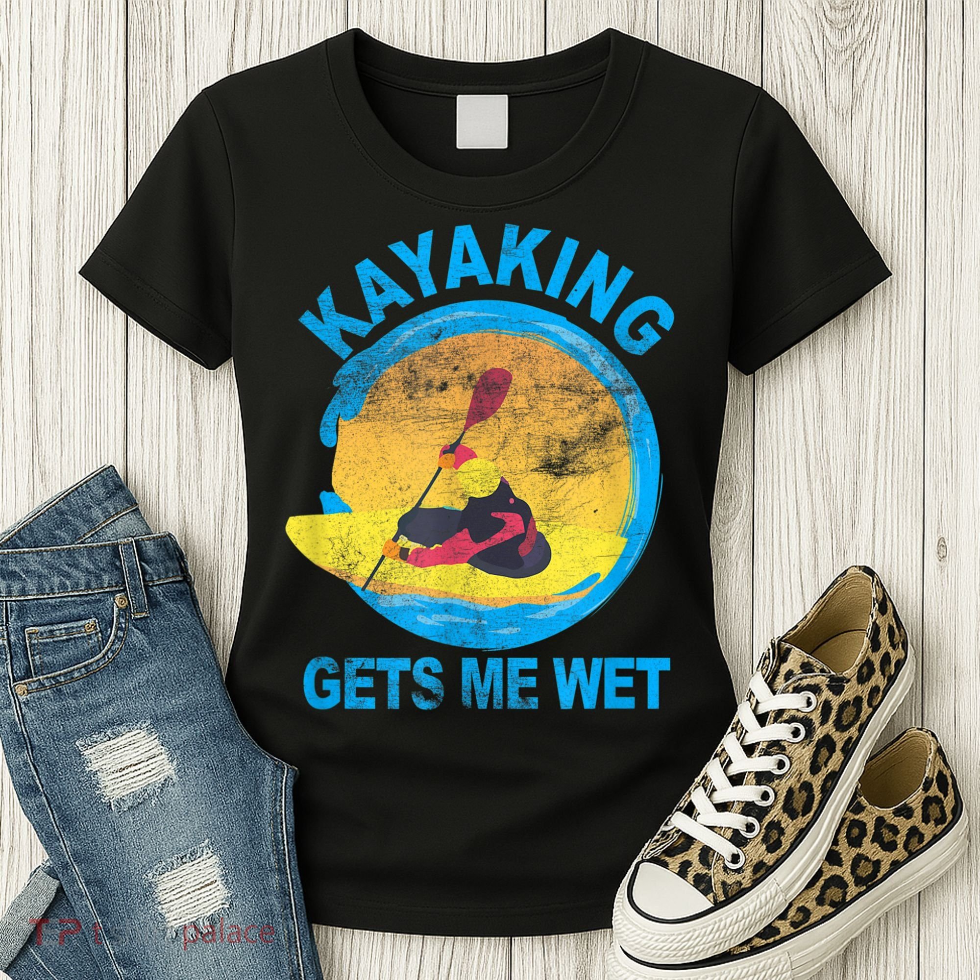 Kayaking Gets Me Wet Halloween Funny Women's T-Shirt