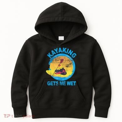 Kayaking Gets Me Wet Halloween Funny Kids Hoodie