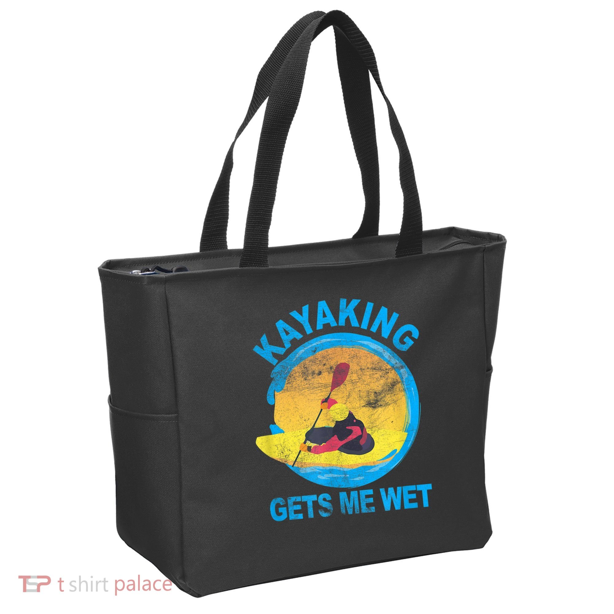 Kayaking Gets Me Wet Halloween Funny Tote Bag