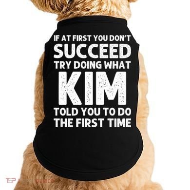 Kim Gift Name Personalized Birthday Funny Christmas Joke Gift Doggie Tank