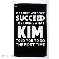 Kim Gift Name Personalized Birthday Funny Christmas Joke Gift Golf Towel thumb 0