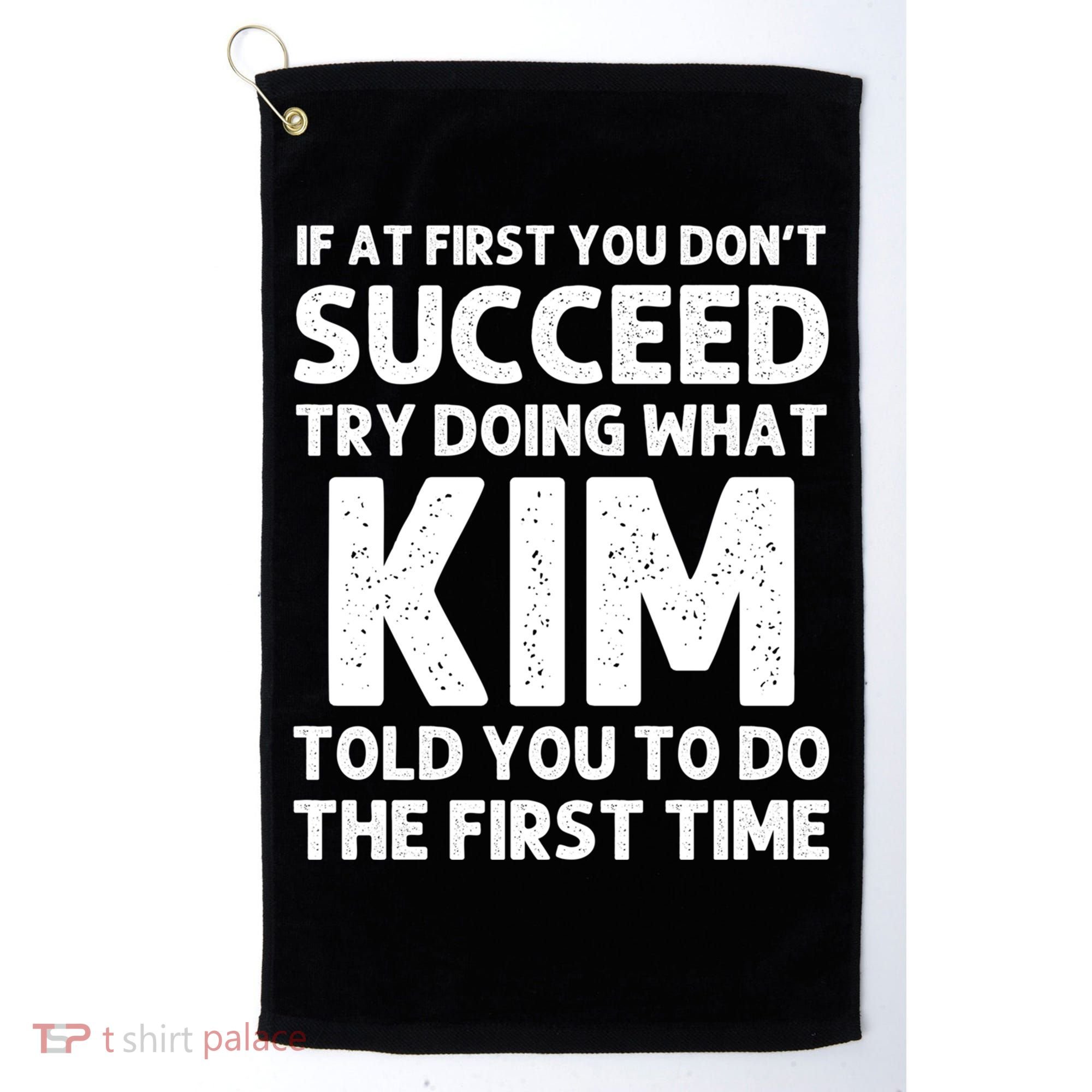 Kim Gift Name Personalized Birthday Funny Christmas Joke Gift Golf Towel