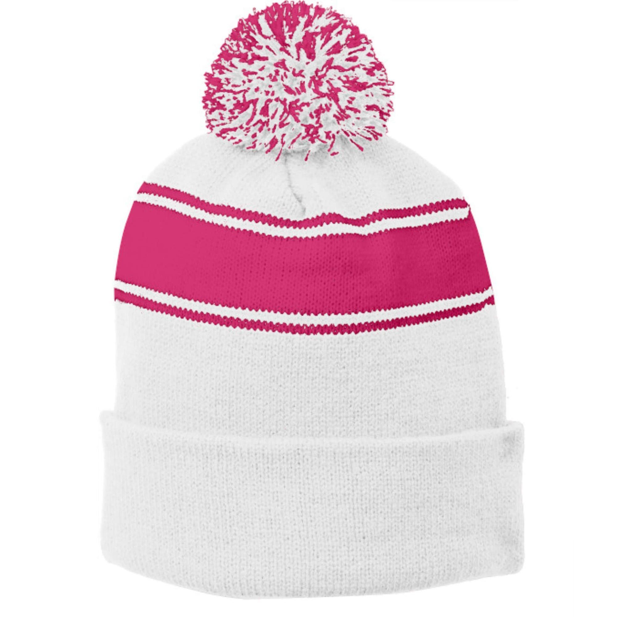 Kindergarten Graduation Rainbow Cute Stripe Pom Pom Beanie