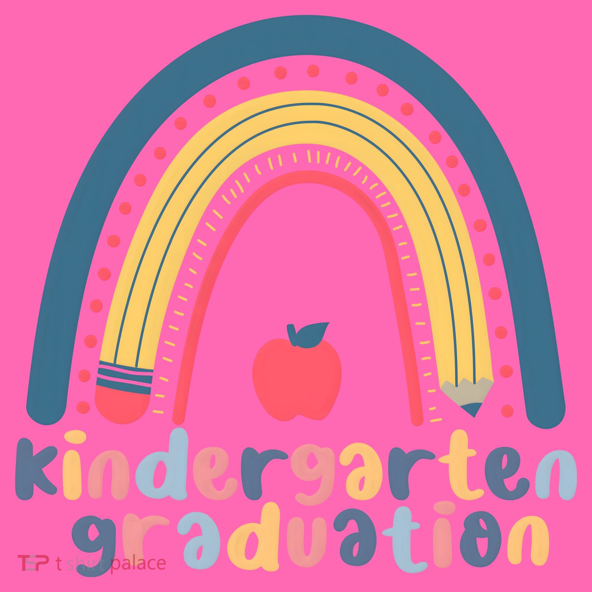 Kindergarten Graduation Rainbow Cute Stripe Pom Pom Beanie