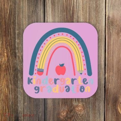 Kindergarten Graduation Rainbow Cute Coaster