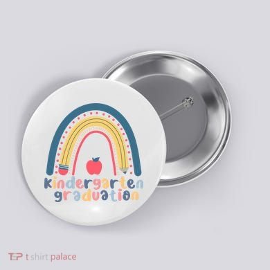 Kindergarten Graduation Rainbow Cute Button