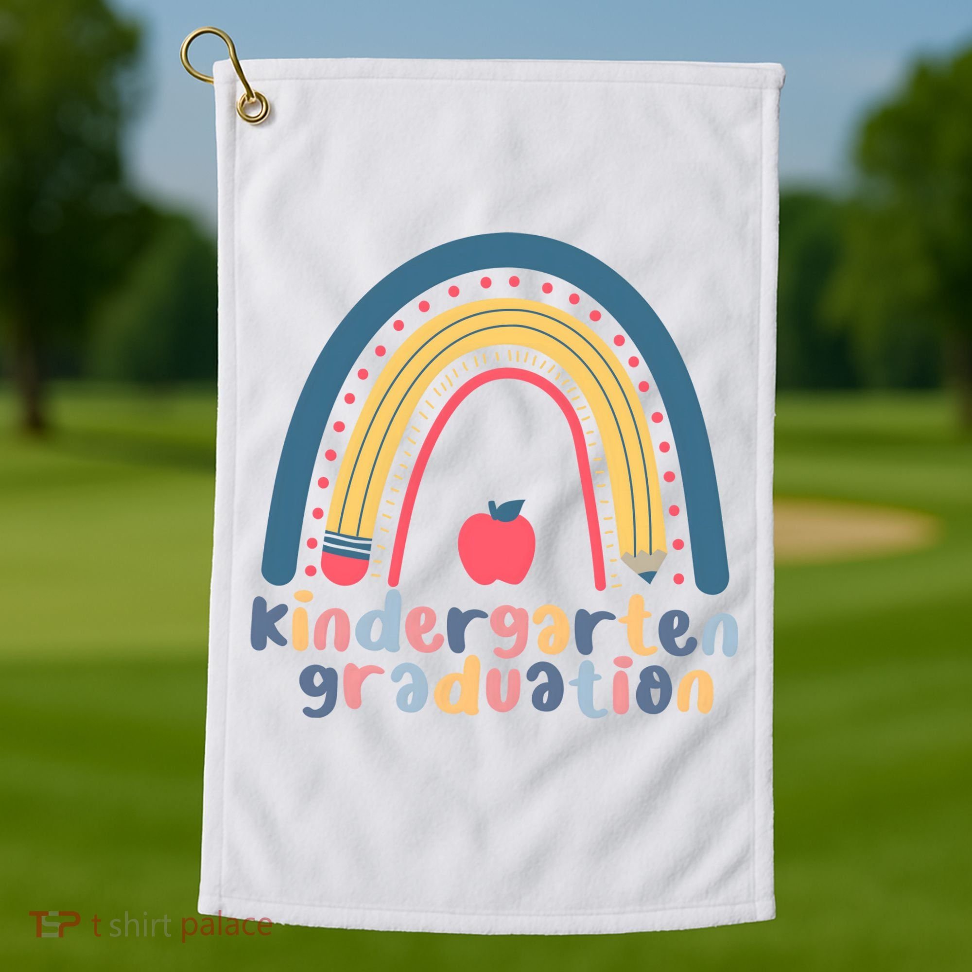 Kindergarten Graduation Rainbow Cute Golf Towel