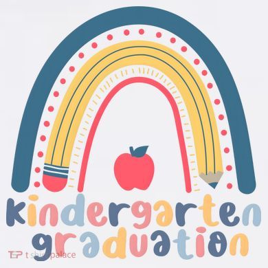 Kindergarten Graduation Rainbow Cute Kids Long Sleeve Plaid Pajama Set