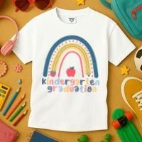 Kindergarten Graduation Rainbow Cute Kids T-Shirt thumb 3
