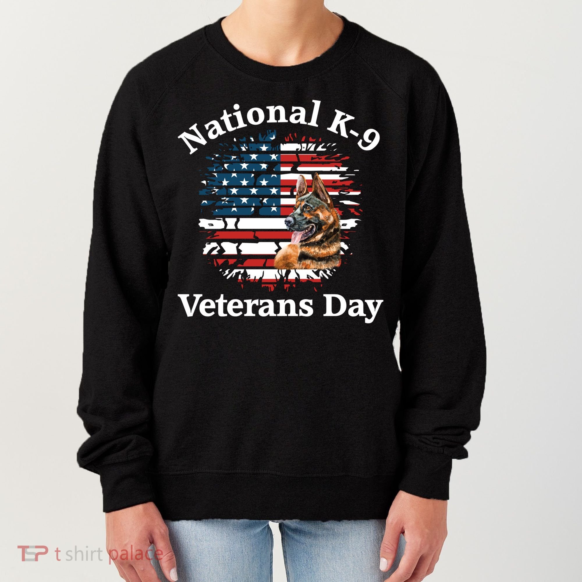 K9 Ger Shepherd Military Working Dog Veterans Day Gift Women's Sweatshirt