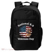 K9 Ger Shepherd Military Working Dog Veterans Day Gift Backpack thumb 0