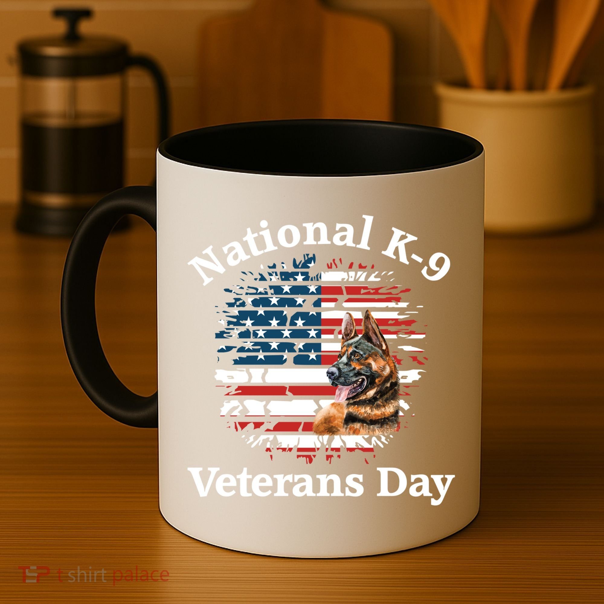 K9 Ger Shepherd Military Working Dog Veterans Day Gift Coffee Mug