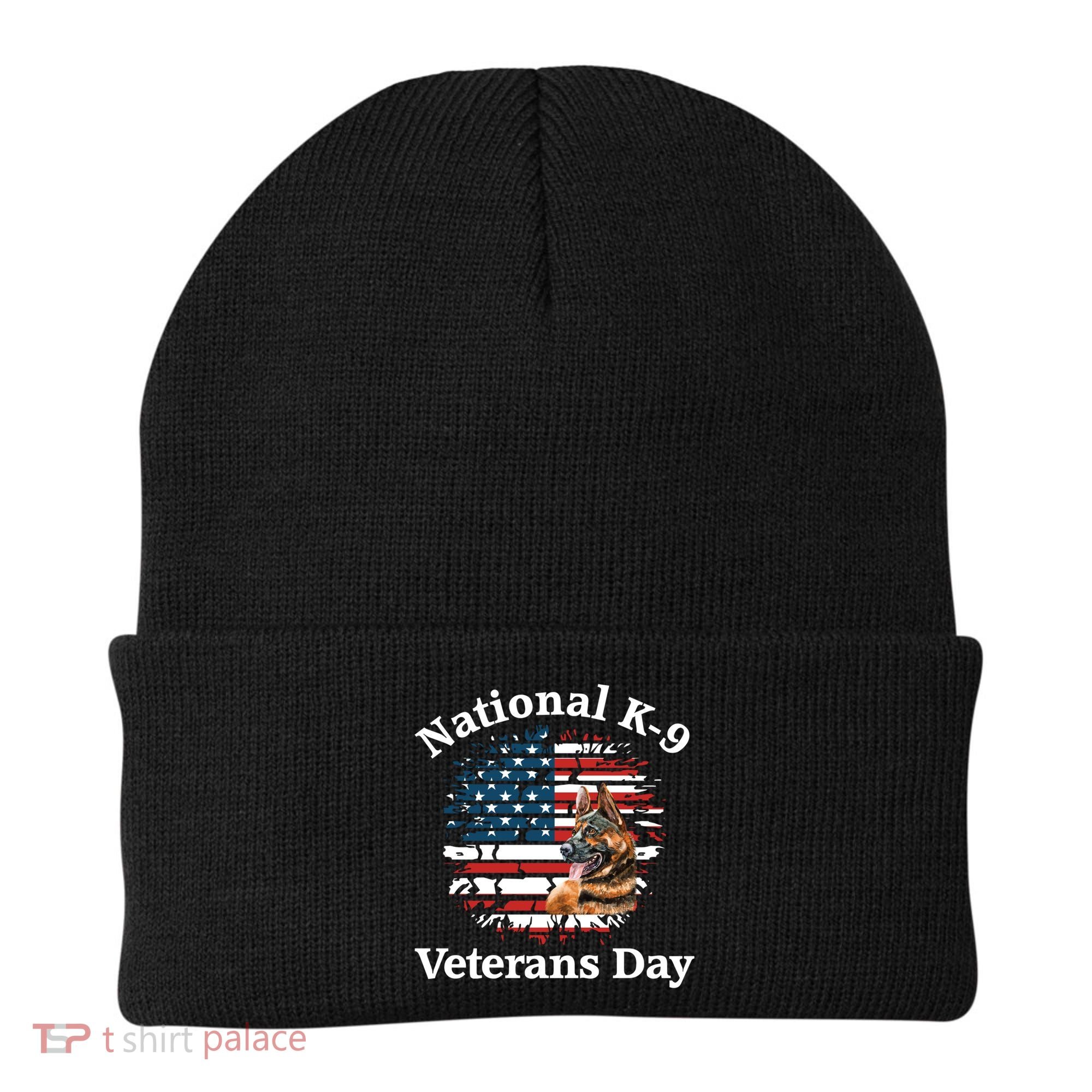 K9 Ger Shepherd Military Working Dog Veterans Day Gift Beanie