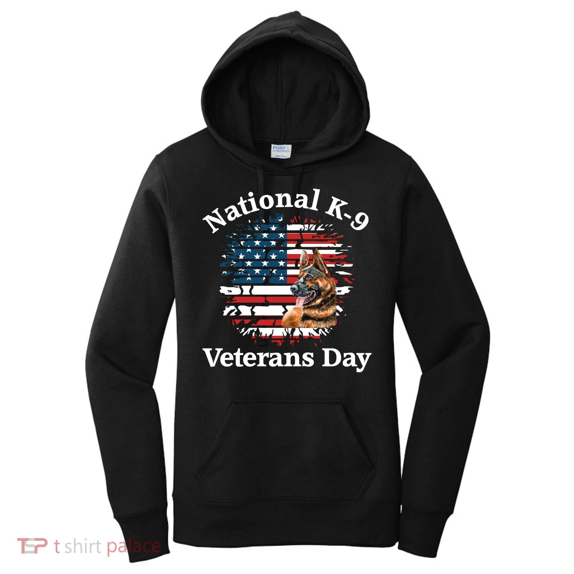 K9 Ger Shepherd Military Working Dog Veterans Day Gift Women's Hoodie