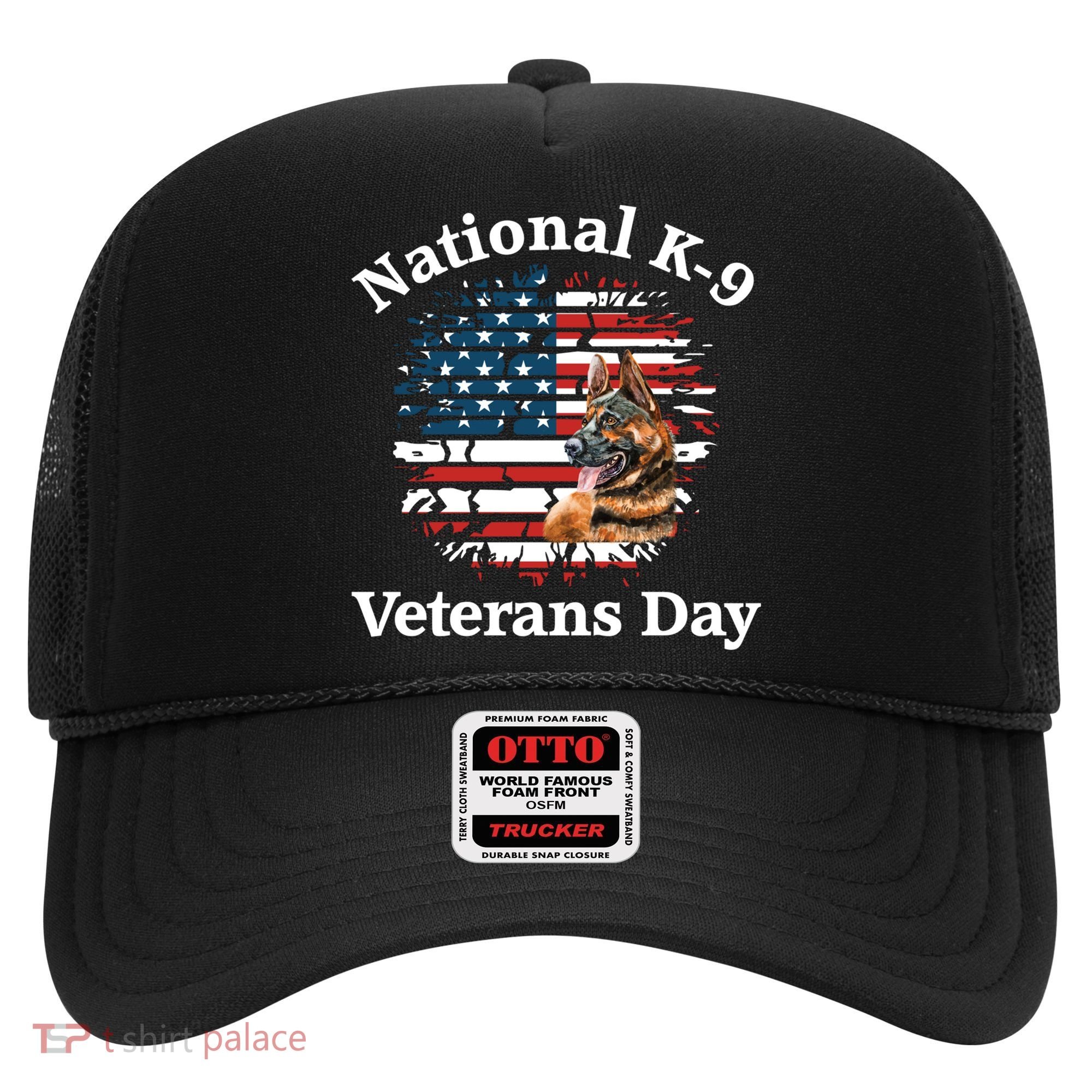 K9 Ger Shepherd Military Working Dog Veterans Day Gift Hat