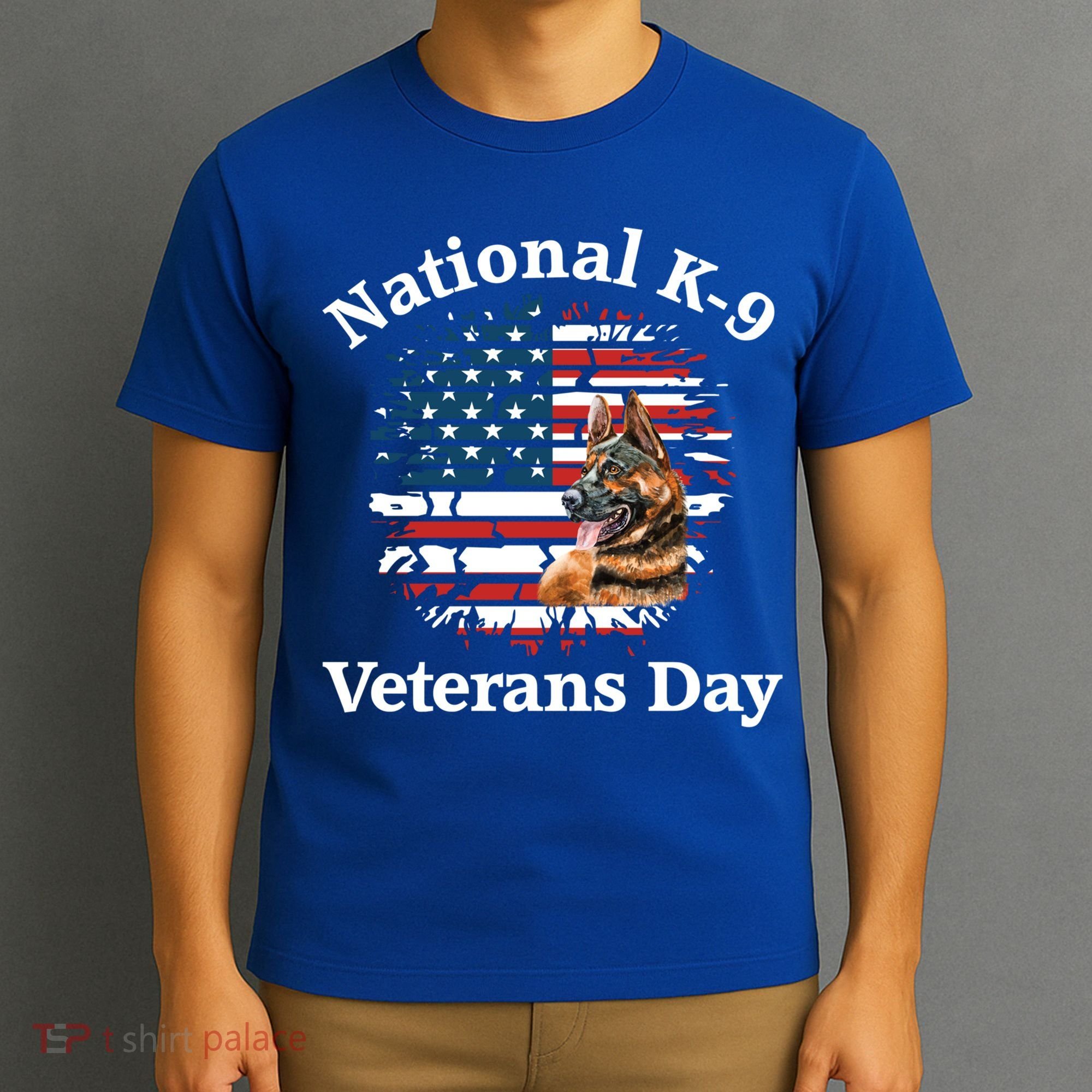K9 Ger Shepherd Military Working Dog Veterans Day Gift T-Shirt