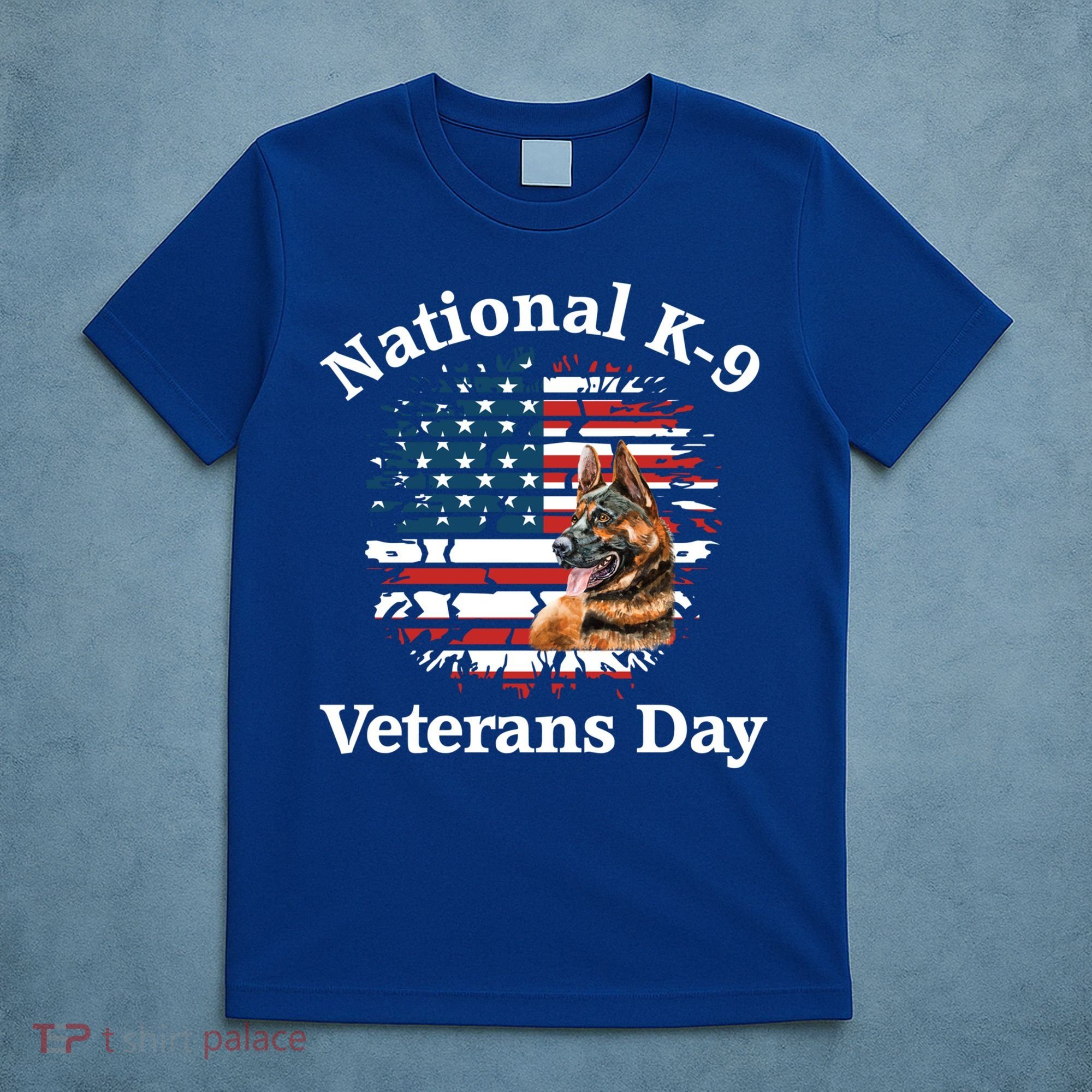 K9 Ger Shepherd Military Working Dog Veterans Day Gift T-Shirt