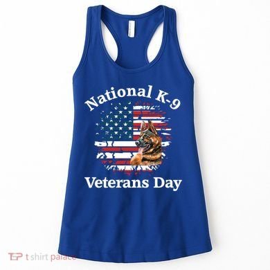 K9 Ger Shepherd Military Working Dog Veterans Day Gift Women's Tank Top