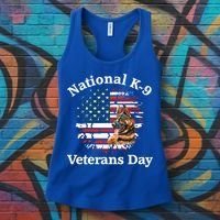 K9 Ger Shepherd Military Working Dog Veterans Day Gift Women's Tank Top thumb 3