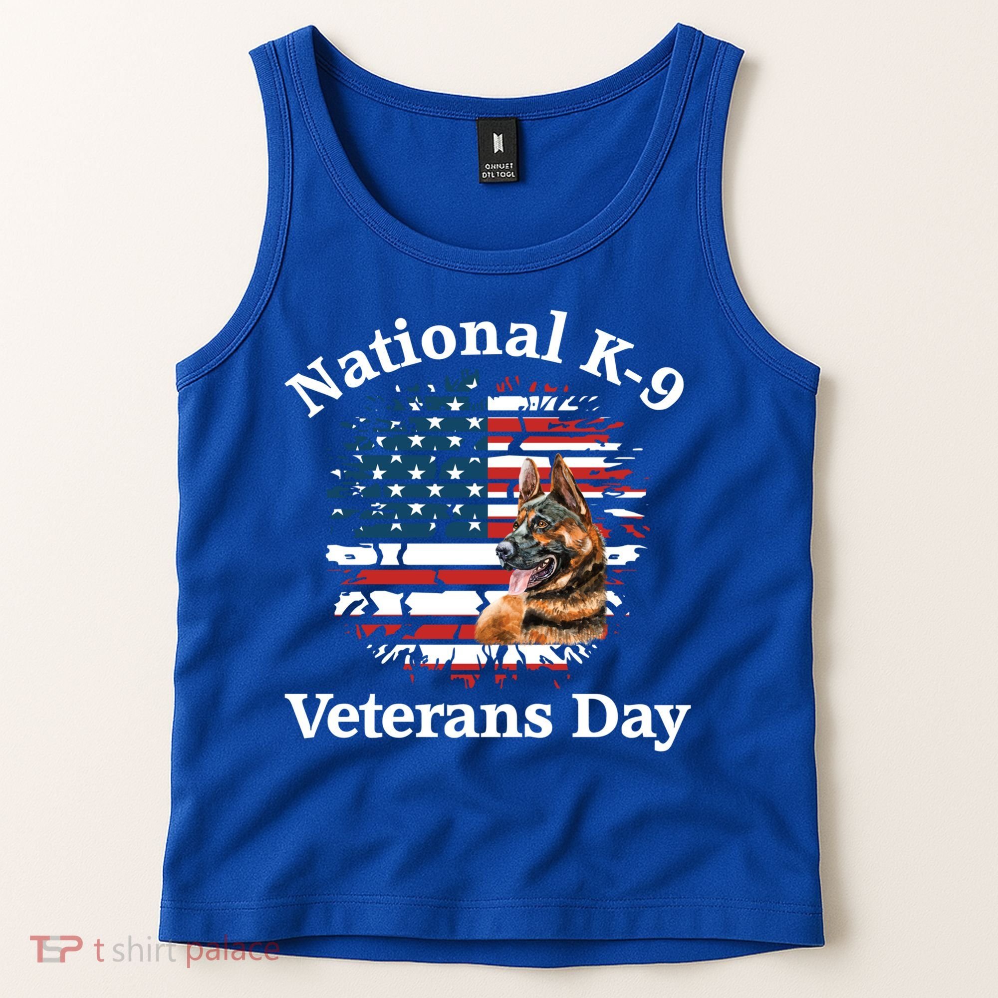 K9 Ger Shepherd Military Working Dog Veterans Day Gift Tank Top