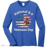 K9 Ger Shepherd Military Working Dog Veterans Day Gift Women's Long Sleeve Shirt thumb 0