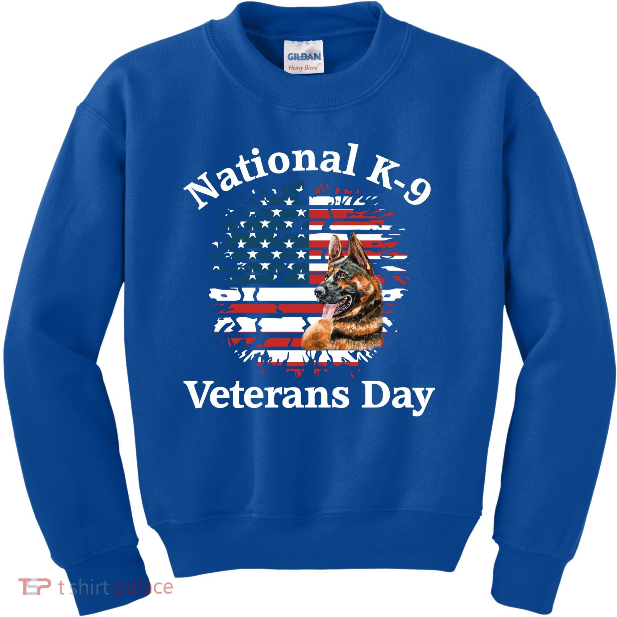 K9 Ger Shepherd Military Working Dog Veterans Day Gift Kids Sweatshirt