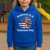 K9 Ger Shepherd Military Working Dog Veterans Day Gift Kids Hoodie thumb 3