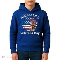 K9 Ger Shepherd Military Working Dog Veterans Day Gift Kids Hoodie thumb 4