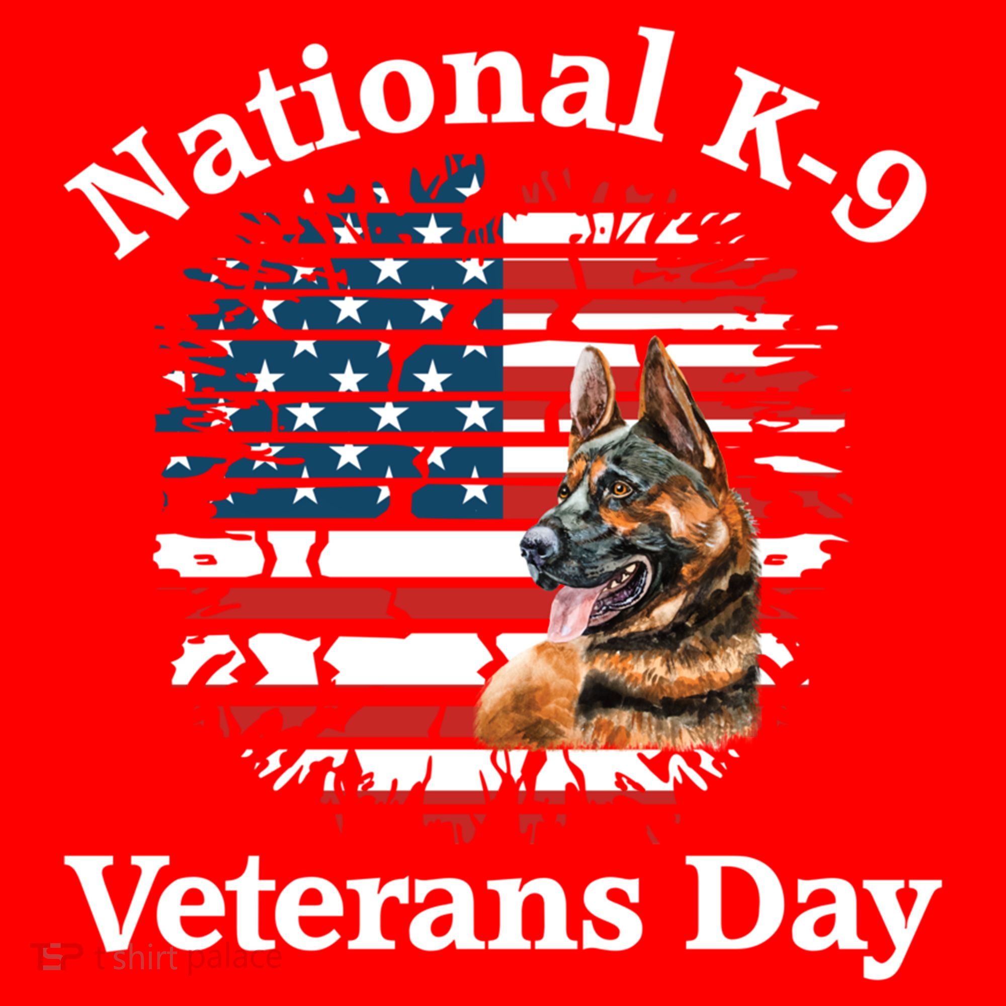 K9 Ger Shepherd Military Working Dog Veterans Day Gift Santa Hat