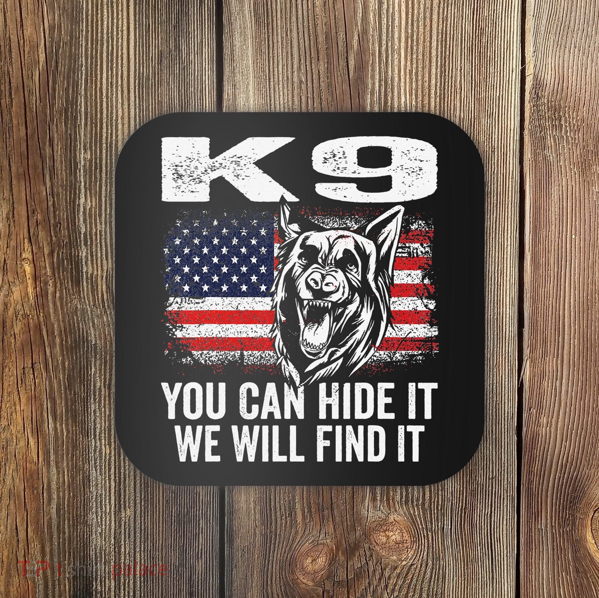 K9 German Shepherd Police Dog Law Enforcement K9 Handler Coaster