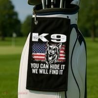 K9 German Shepherd Police Dog Law Enforcement K9 Handler Golf Towel thumb 2