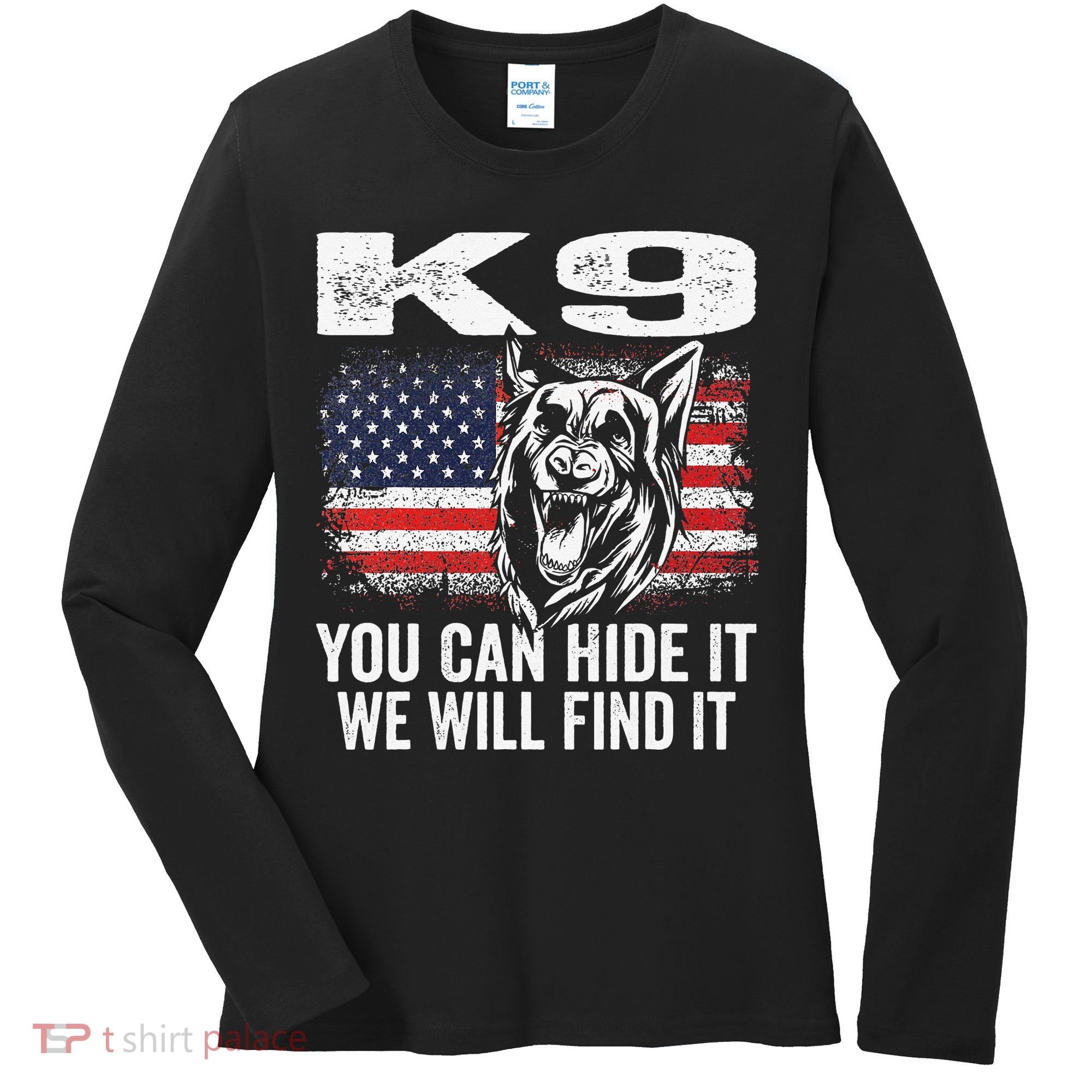 K9 German Shepherd Police Dog Law Enforcement K9 Handler Women's Long Sleeve Shirt