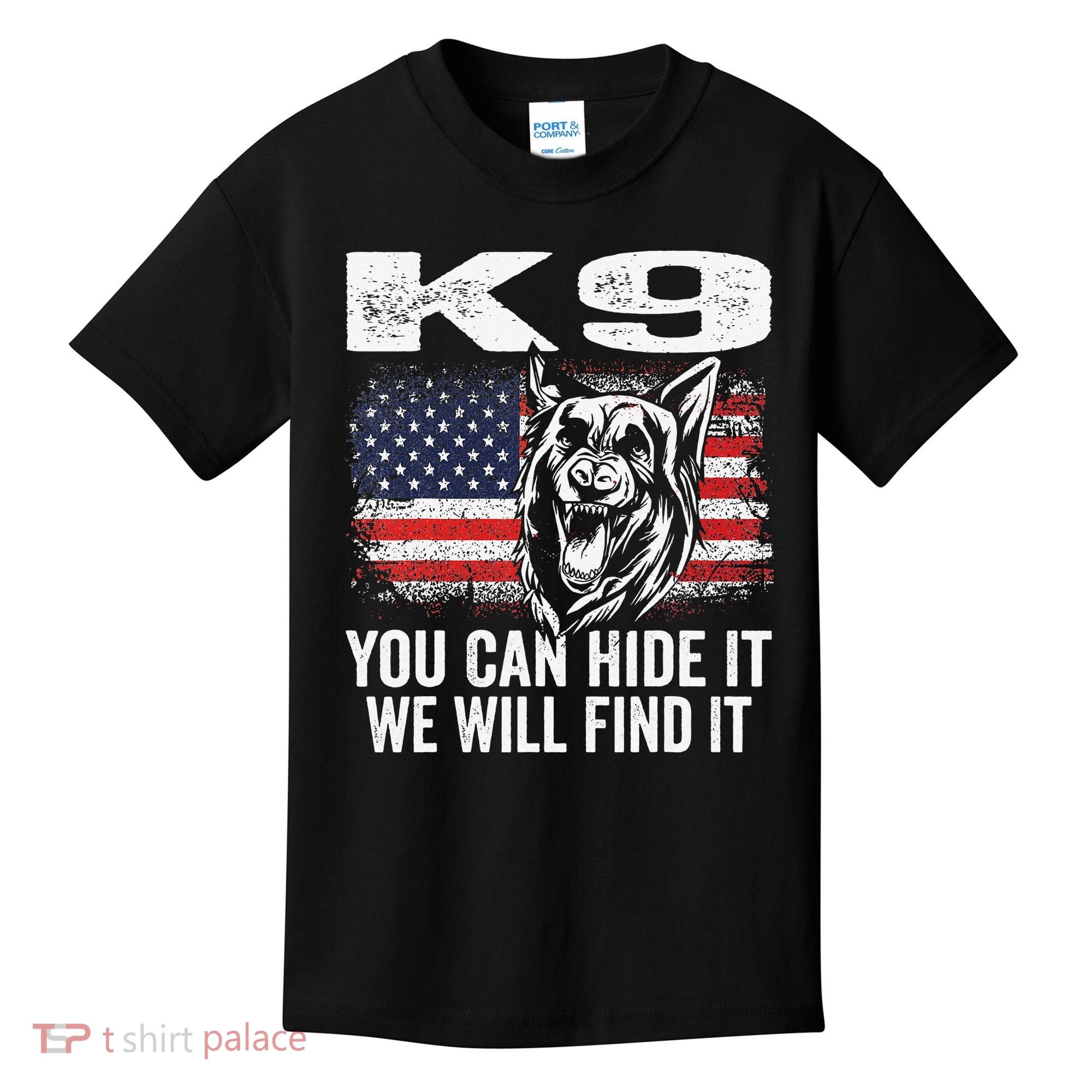 K9 German Shepherd Police Dog Law Enforcement K9 Handler Kids T-Shirt