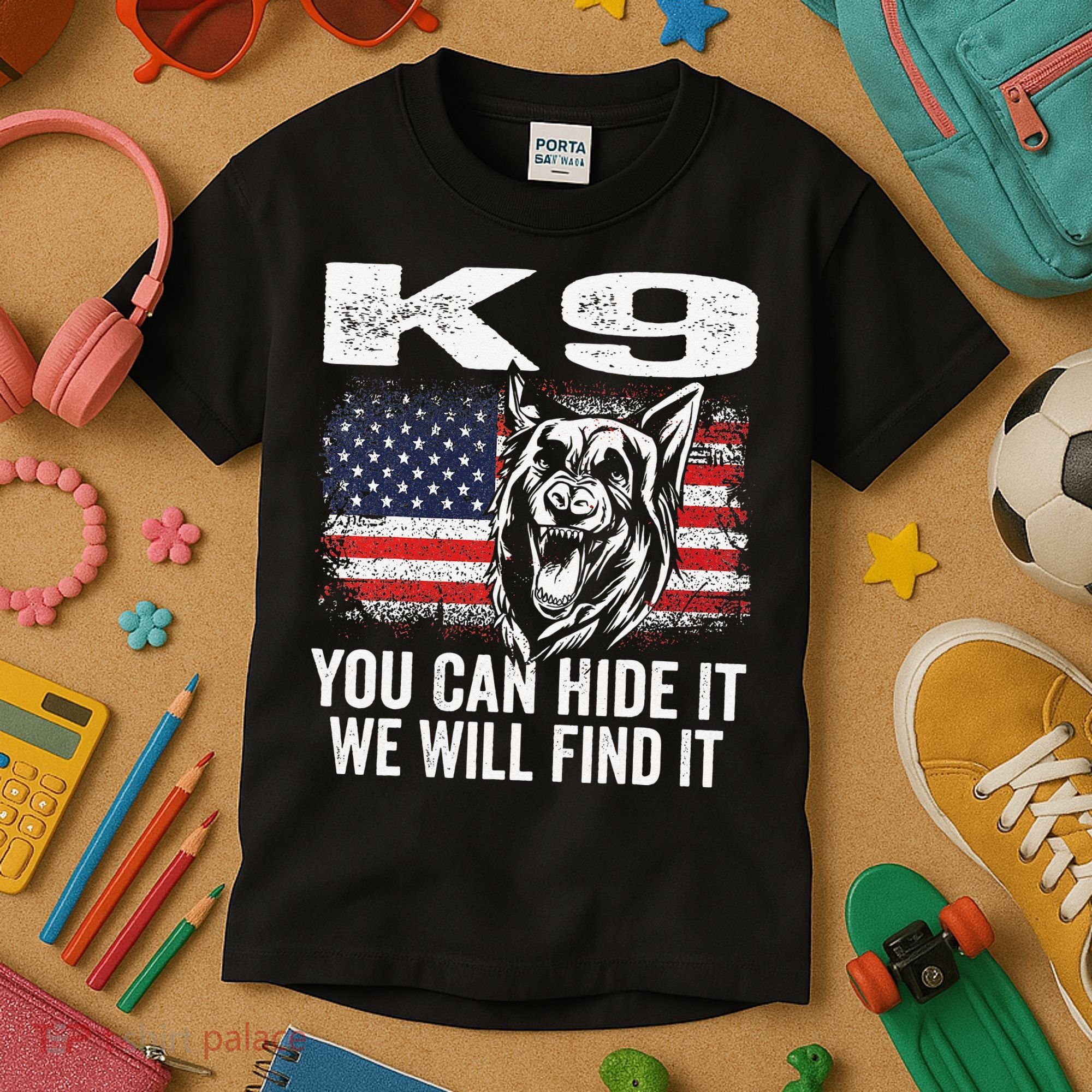 K9 German Shepherd Police Dog Law Enforcement K9 Handler Kids T-Shirt