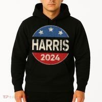 Kamala Harris 2024 For President Button Election Hoodie thumb 2