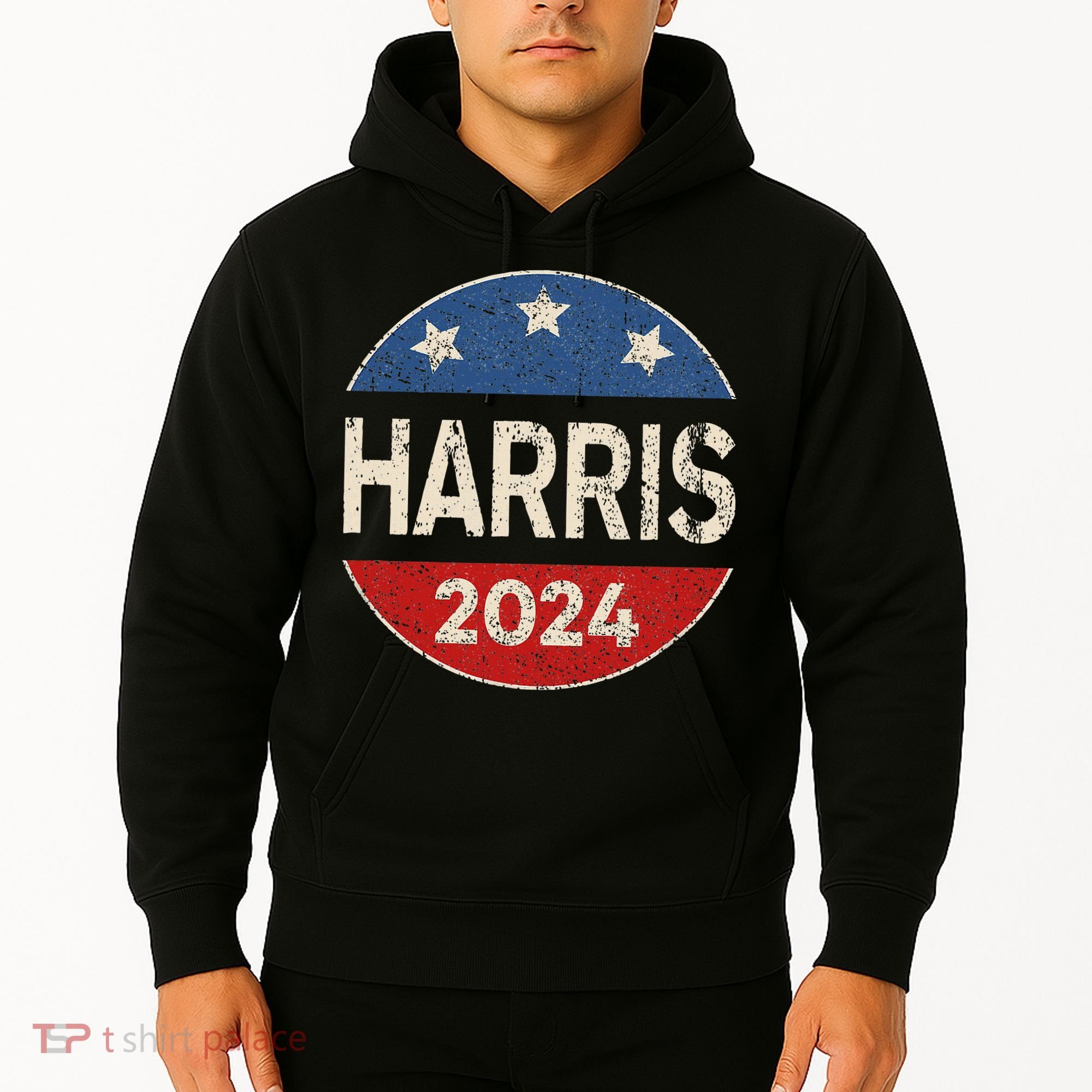 Kamala Harris 2024 For President Button Election Hoodie