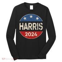 Kamala Harris 2024 For President Button Election Long Sleeve Shirt thumb 0