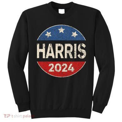 Kamala Harris 2024 For President Button Election Sweatshirt