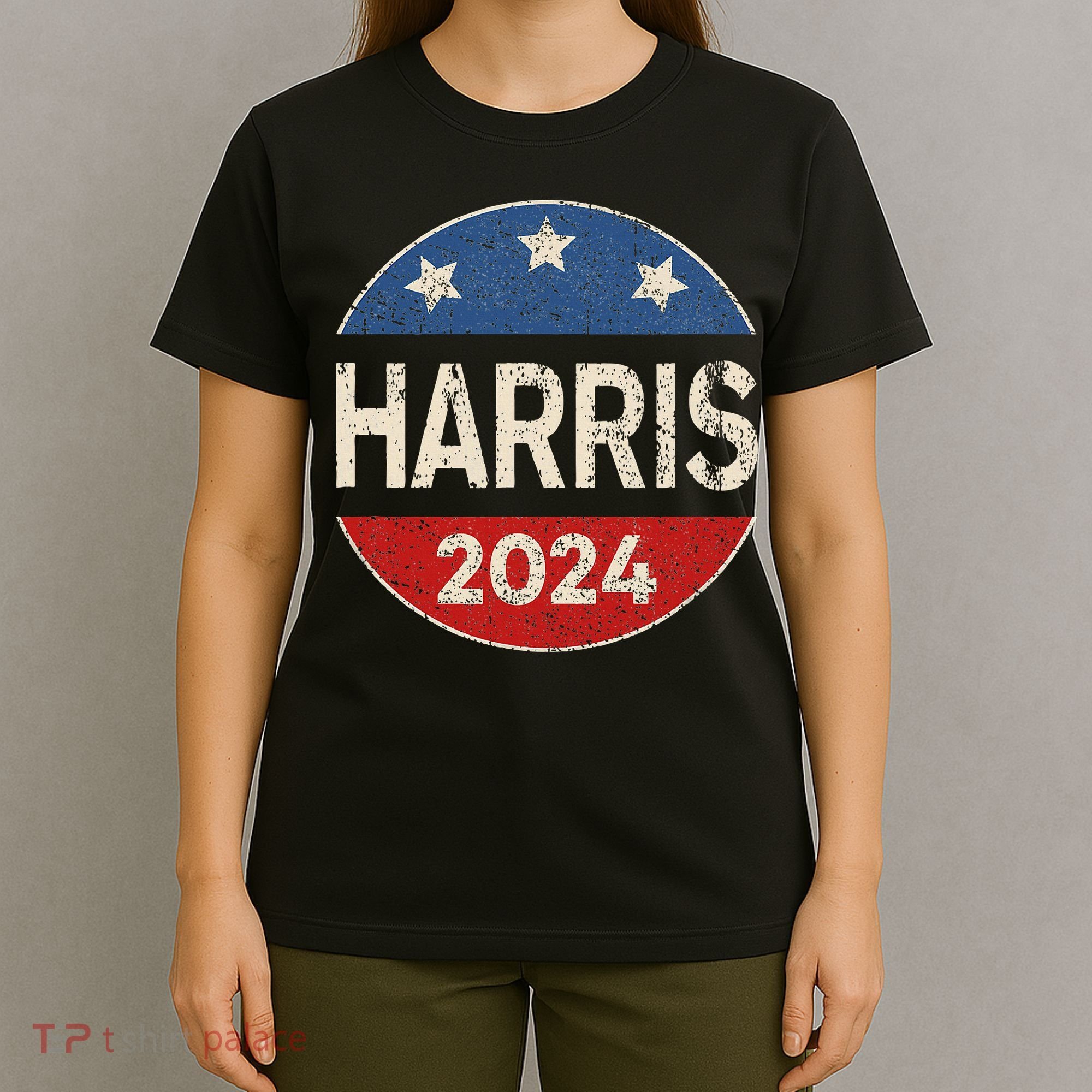 Kamala Harris 2024 For President Button Election T-Shirt