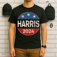 Kamala Harris 2024 For President Button Election T-Shirt thumb 6