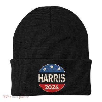 Kamala Harris 2024 For President Button Election Beanie